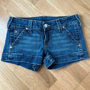 True Religion Emma Shorts Dark Wash Sz. 28